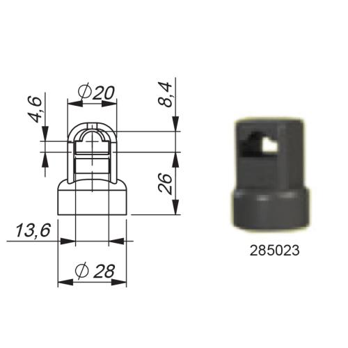ROD GUIDE AND ADAPTOR - PLASTIC - 8mm ROD GUIDE