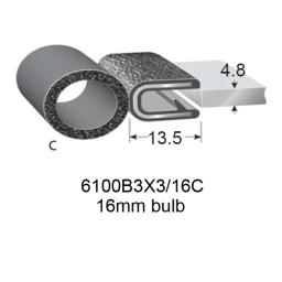 PINCHWELD BLACK TOP BULB 16mm