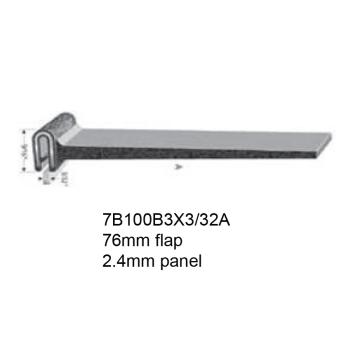 RUBBER EDGE TRIMS WITH 76mm FLAP - 2.4mm PANEL 
