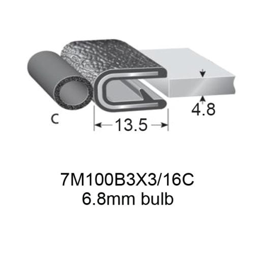 PINCHWELD BLACK TOP BULB 6.8mm