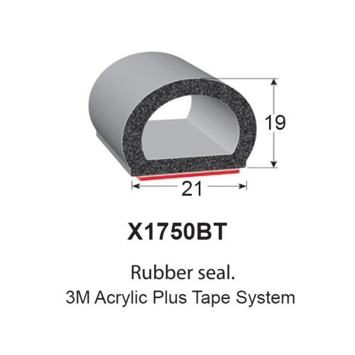 SPONGE RUBBER SEALS - 21x19mm (MADE BY 3M)