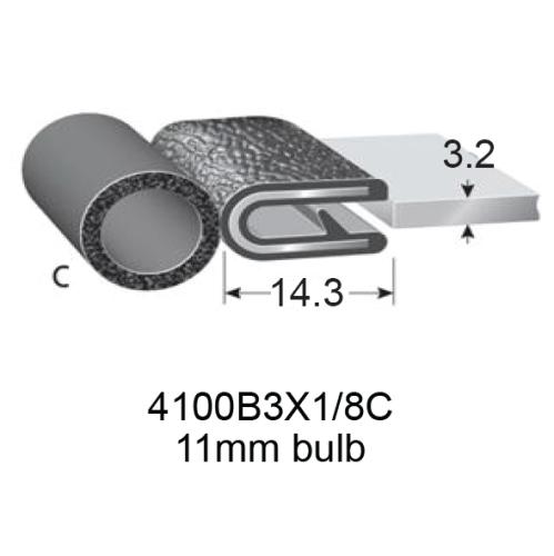 PINCHWELD BLACK TOP BULB 11mm