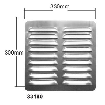 LOUVRE VENT - 300X300MM ALUMINIUM 