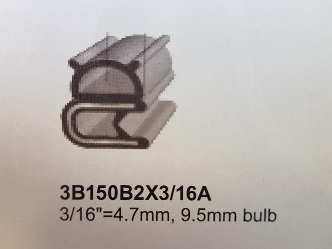 PINCHWELD BLACK SIDE BULB WITH FLAPS 9.5mm