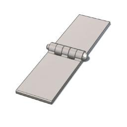 BACK FLAP STEEL HINGE - 50x100mm, 6mm Thick, 8mm Pin