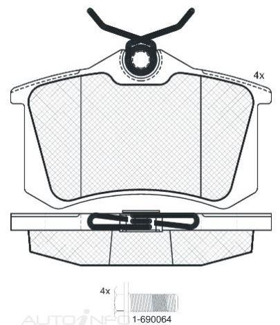 DISC BRAKE PADS REAR CITROEN 