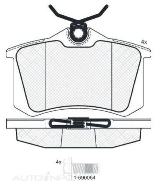 DISC BRAKE PADS REAR CITROEN 
