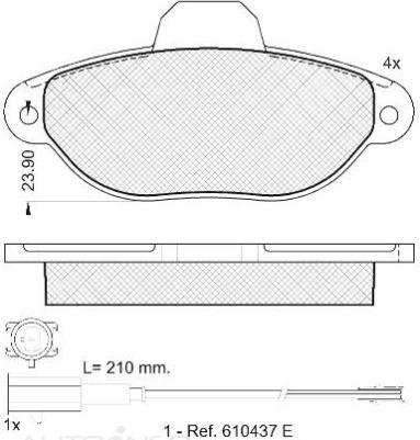 DISC BRAKE PADS FRONT FIAT
