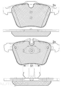 DISC BRAKE PADS FRONT JAGUAR 