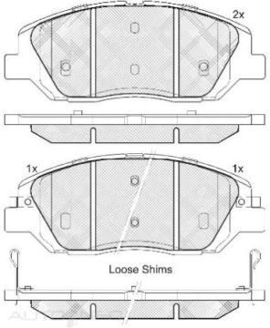 DISC BRAKE PADS HYUNDAI, KIA, SSANGYONG