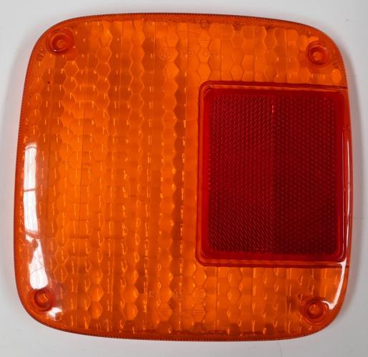 LENS, BLINKER AMBER REAR with RED REFLECTOR 