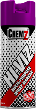 CHEMZ HI-VIZ PURPLE MARKER SPRAY UPSIDE DOWN