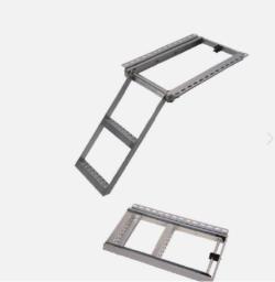 PULLOUT LADDERS W'LOCKSPRING - 2 STEP ZINC 